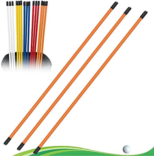 FINGER TEN Golf Alignment Sticks Swing Trainer Tool 48 Inch Value 3 Pack/6 Pack,Golf Alignment Aid Practice Rod for Golf Training Aid