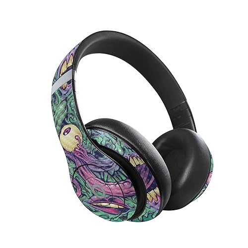 Image of MightySkins Carbon Fiber Skin Compatible with Beats Studio Pro - Eyes and Teeth | Protective, Durable Textured Carbon Fiber Finish | Easy to Apply