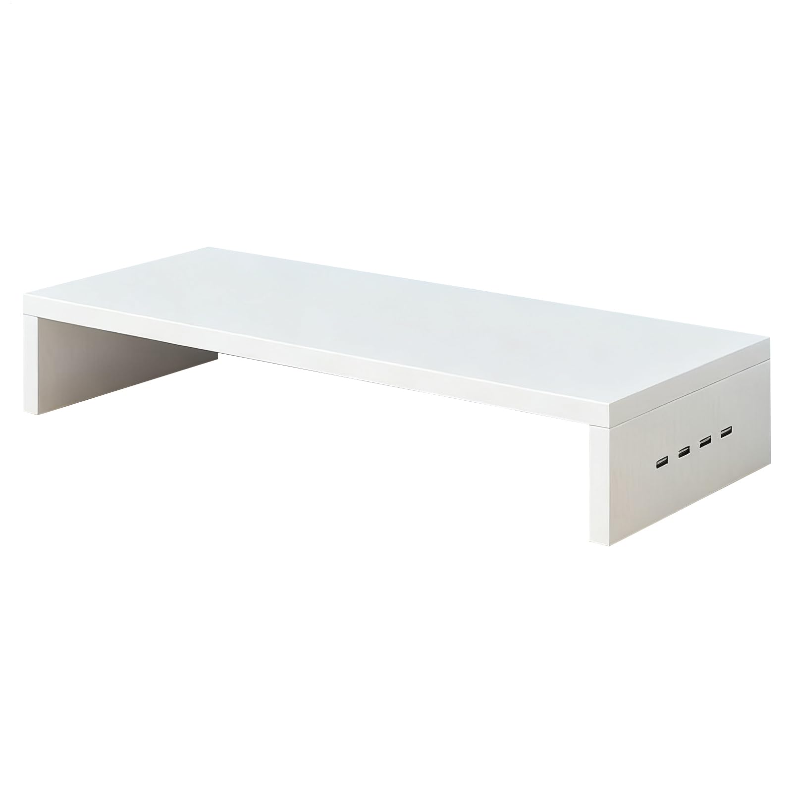 Rialzo per monitor, con 4 porte USB, ripiano rialzato, per computer, lavoro, studio, gioco, cancelleria, digitali, tastiera, stampante, elettronica