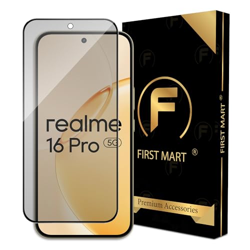 Image of FIRST MART Military-Grade Matte Tempered Glass for Realme 16 Pro - 9H Screen Protector, Anti-Glare Protection, Scratch-Resistant, Bubble-Free (1 Pack)