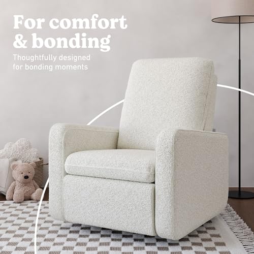 Image of Graco Teddi Power Recliner Swivel Glider, Electronic Power Recline, Oeko-TEX 100 Certified, USB-A & USB-C Charger, Premium Cushioning & Comfort - (Ivory Boucle)