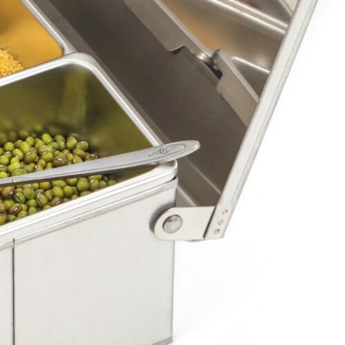 Récipient à ingrédients en acier inoxydable - 5 grilles - Boîte à épices - Récipient à ingrédients - Récipient pour barbecue, boîtes à épices, mélange de gastronomie, accessoires de