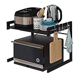 ◆ Heavy Duty: von Kohlenstoffstahl gebaut und kann bis zu 30 kg standhalten.Es ist stark genug, um eine Mikrowelle und andere Küchenutensilien zu speichern, wie Flaschen, Gläser, Geschirr, Pfannen, Töpfe, usw.