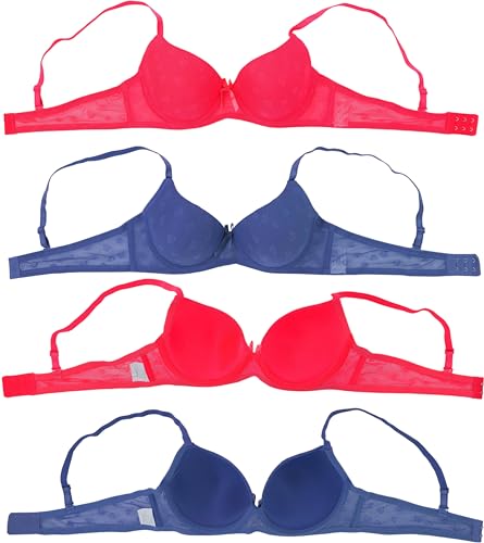 Image of ToBeInStyle Women's Pack of 6 Padded Assorted Styles Supportive Bras Cup Size - A to DDD
