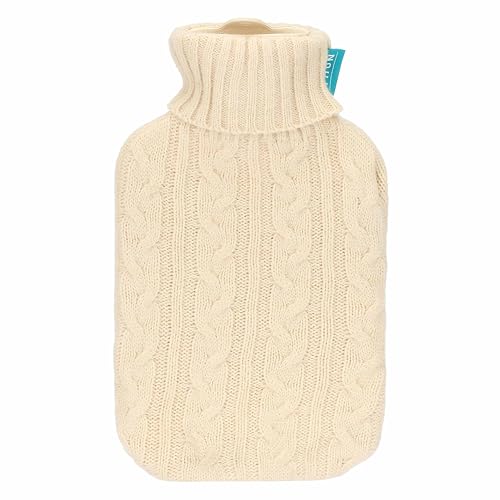THUN - Boule acqua calda con cover in tricot jaqard AbbracciAMI, tortora