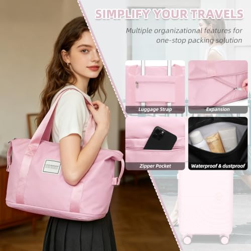 Image of LARVENDER Luggage Sets Carry On 5 Piece Set Suitcase Hardshell Expandable