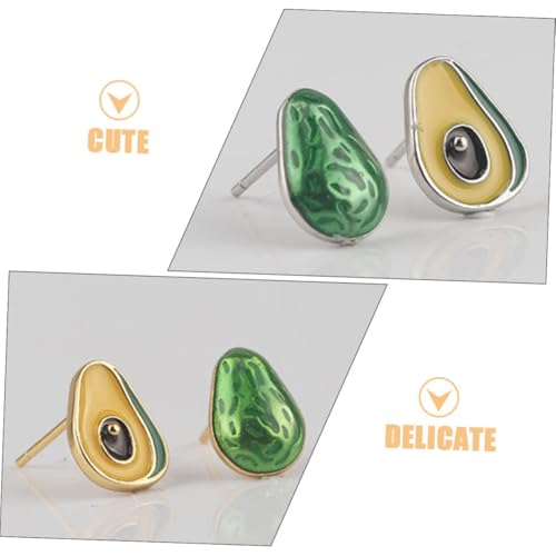 Pendientes de aguacate verdes Gatuida con 2 piezas de joyería de frutas 2