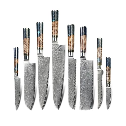 Set Cuchillos Cocina 8 Piezas Acero Inox Base
