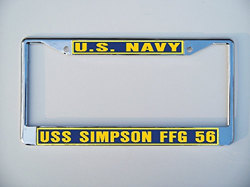the simpsons license plate frame - C & K Distributing USS Simpson FFG 56 License Plate Frame