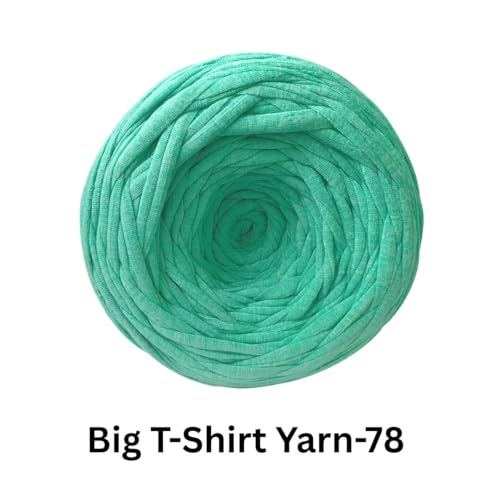 Image of VCR Tiff Blue Big T-Shirt Yarn, 100 Meters Length, Recycled & Fashionable Craft Yarn, Pack of 1, Suitable for Crochet, Knitting & DIY Bags, Baskets, Cushions & Home Decor Projects