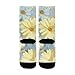 susiyo Yellow Floral Spring Hiking Socks Boy Girls - Cushioned Crew Socks for Kids Soft, Breathable & Seamless Toe for All-Day Comfort