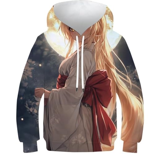 Vêtements enfants sweat à capuche renard lune ado 13-15 ans