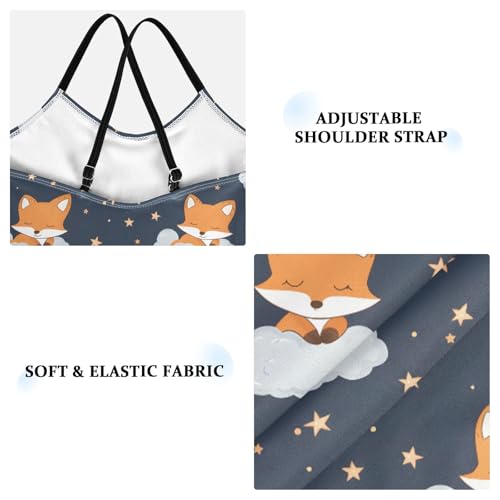 Girl's One Piece Swimsuit Good Night Cute Fox A Beach Bathing Swimwear3