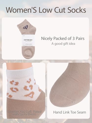 Image of COTTON DAY Women's Soft Combed Cotton Dress Socks Seamless Toe Black White Gray Navy Blue Brown Beige