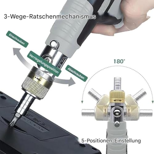 Kit de tournevis multi-angle complet doté d'un manche ergonomique antidérapant - 5