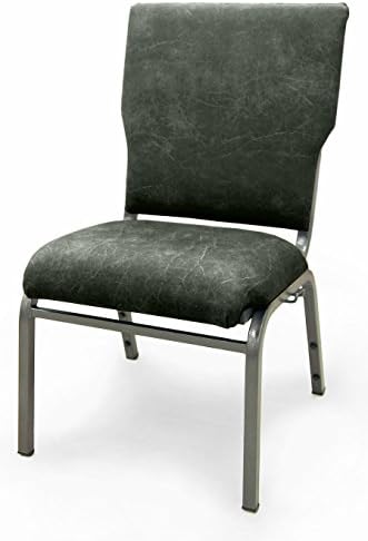McCourt 10602-XW-11 Auditorium Stack Chair, 22" Extra Wide, Vinyl, Charcoal Gray (Pack of 11)