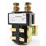 ZJW DC Contactor Power Relay, 24V 100A, SPST 1NO Contact Form, for Electric Car Forklift Trucks (ZJW100A 24V)