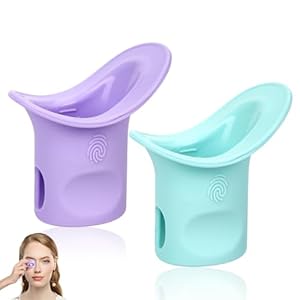 Peutier 126513 Silikon Augenspülbecher 2er Set (Grün, Lila)