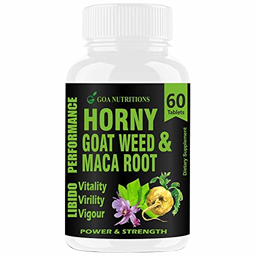 Goa Nuritions Horny Goat Weed For Men (Standardized Epimedium Extracts) & Maca Root Powder Extract, Sugar-Free Energy, Stamina, Testo Booster, Dietary Nutrition Supplement 1000 mg – 60 Tablets Goa Nuritions Horny Goat Weed For Men (Standardized Epimedium Extracts) & Maca Root Powder Extract, Sugar-Free Energy, Stamina, Testo Booster, Dietary Nutrition Supplement 1000 mg – 60 Tablets