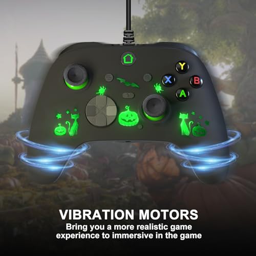 Image of Wired Controller for Xbox One, Support RGB LED, Turbo, Programmable Button, 3.5mm Jack, Gamepad Compatible with Xbox Series X|S, Xbox One S|X, and PC