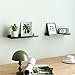 Solrot Black Floating Shelves for Wall Decor, Wall Mounted Wood Storage Shelf for Bedroom, Living Room, Bathroom, Kitchen, Nursery, Display Picture Ledge Shelf with Lip Set of 2-14 Inches, Black