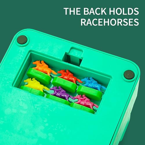 Horse Racing Game Electronic, Mini Portable Table Game, Desktop Electric Horse Racing Game Board Game with 6 Horses, Family Party Entertainment Game, Gift for Adults