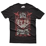 Herren/Unisex Merchart Black Sabbath Symptom of The Universe Herren T-Shirt Official Licensed, Large, Schwarz