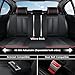 Coverado Car Seat Covers Full Set, Black Redline Seat Covers for Cars, Automotive Seat Covers, Waterproof Nappa Leather Front Seats and Back Car Seat Protector, Universal Fit for Most Cars SUV Trucks
