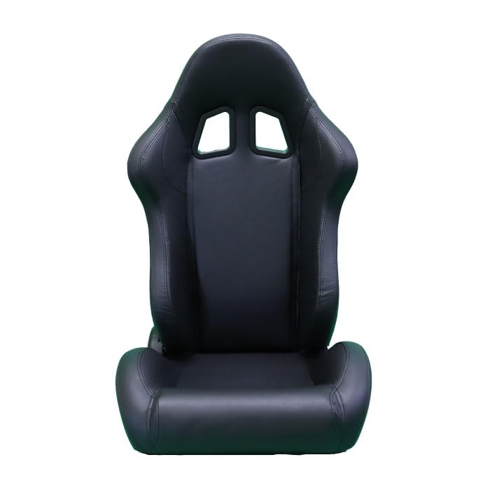 Amazon | セミバケットシート レザー ブラック 運転席/助手席 2脚