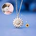 BRIGHTWINST Fashion Creative 360 ° Rotating Sunflower Necklace For Women Design Flower Pendant Party Jewelry Anniversary For Collares PTPNU1494