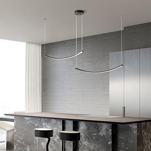 Éclairage de plafond suspendu LED laiton variable pour décoration intérieure - 4