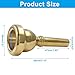 Litoexpe 1 Pcs Trombone Mouthpiece Small Shank 12C, Trombone Instrument Mouthpiece (Gold)