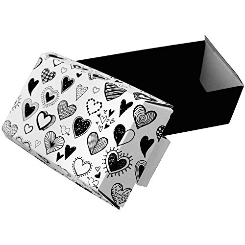 Bestlivings Haustiersarg, Tiersarg in vers. Größen, aus Wellkarton (biologisch abbaubar) - Tiersarg Bedruckt S - 200x125x95mm - Design: Herzen