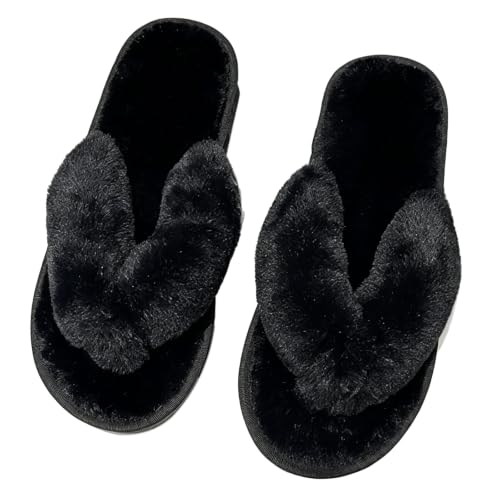 Pantoufles pelucheuses femme bout ouvert pour vos moments de détente