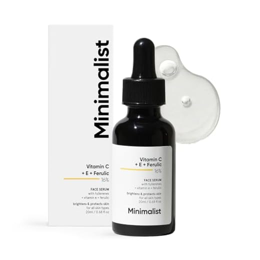 Minimalist 16% Vitamin C Face Serum (Advanced) With Vit E, & Ferulic Acid For Glowing Skin | Advanced Brightening Formula With Power of Vit C & E, Ferulic Acid & Fullerenes | 20ml