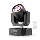 30W LED Moving Head Light mit Fernbedienung,Mini 6in1 LED RGBW Bühnenlicht Beam Scheinwerfer,DJ Partylichter DMX512 Stroboskop Discolight für Disco Club Live Show Bar Hochzeiten Hochzeit