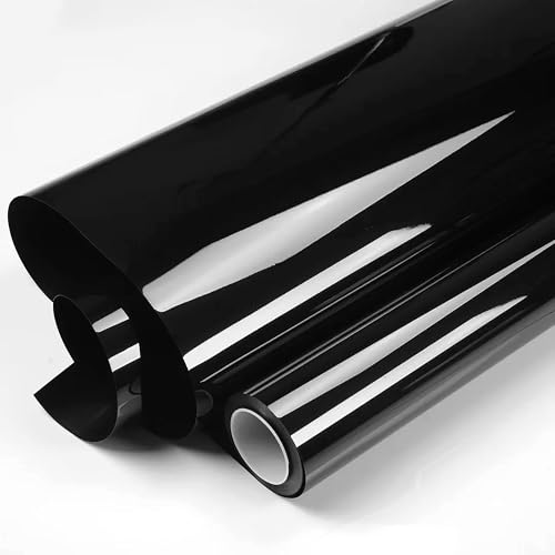 ZionYEE Gloss Piano Black Vinyl Wrap - 50FT x 5FT High Gloss Car Wrap Roll with PET Liner...