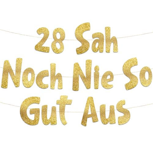 Geburtstagsbanner '28 Sah Noch Nie So Gut Aus' - 1,60m Partydekoration