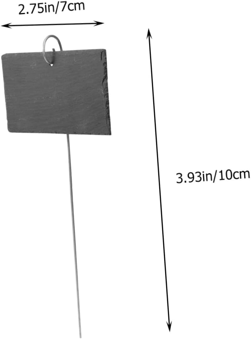 Weather-Resistant Stone Plant Labels with Chalk for Garden Supplies Garden Markers for Outdoor Plants Reusable Tree Labels and Flower Bed Signs Sturdy Ornaments for Identification