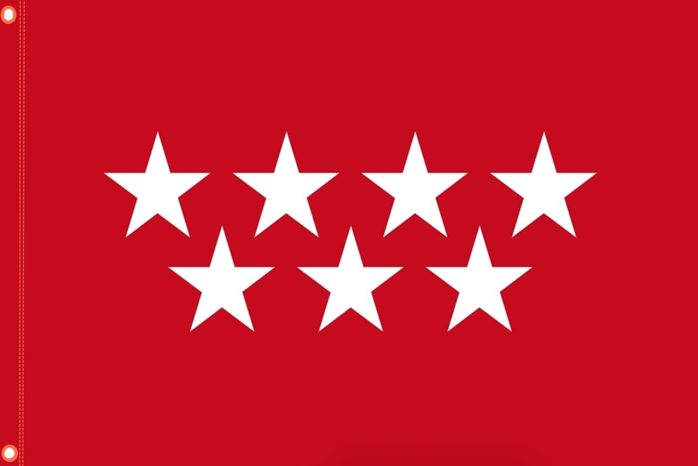 Bandera Comunidad Madrid 60 x 90 cm Satén 2 Ojales