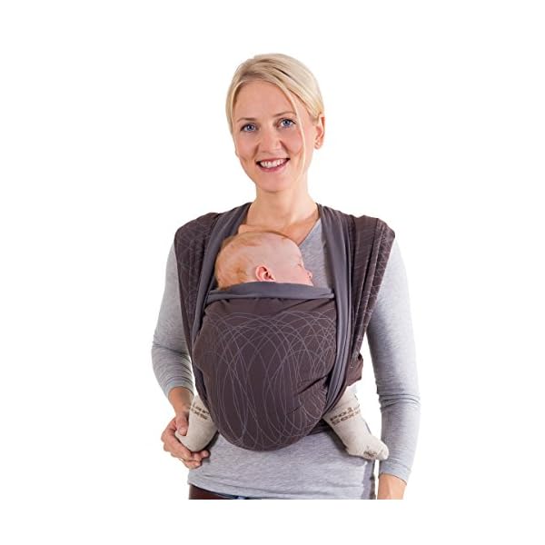 Hoppediz Baby-Tragetuch ✓ inkl. bebilderter Bindeanleitung ✓ schadstoffgeprüft ✓ alle Trageweisen ✓ kbA-Baumwolle (bio)