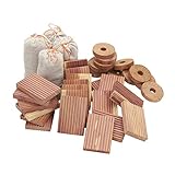 Household Essentials Wood Cedar Clothes Protector Set | 36 PC Value Pack, Piece, Brown