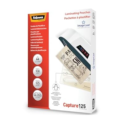 Fellowes Fundas de Plastificar A4, acabado brillo, 100 hojas, 125 micras, acabado de calidad, con indicadores direccionales Image Last, adecuadas para fotos, avisos y uso diario | Ya disponible en tu tienda friki favorita! En mundofriki.es!