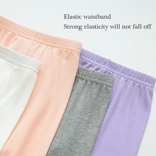 4pcs Knee Length Capri Leggings for Girls & Toddlers 3/4 Girls' Cropped Leggings2