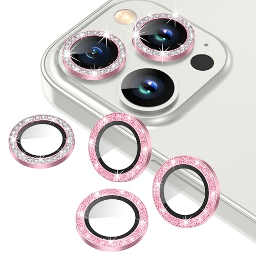 Protection objectif iPhone 13 Pro verre trempé 9H HD rose AGVEE