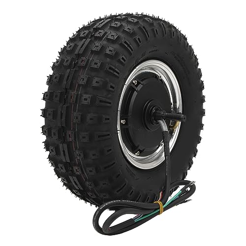 Cocoarm Moteur de Moyeu de Vélo électrique, Alliage d'aluminium, Moteur de Moyeu sans Balais de 14 Pouces à Haut Rendement, adapté aux Utilisateurs de Vélos électriques et de Scooters