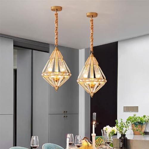 Lámpara rústica decorativa para iluminar cenas familiares en la barra de cocina 4