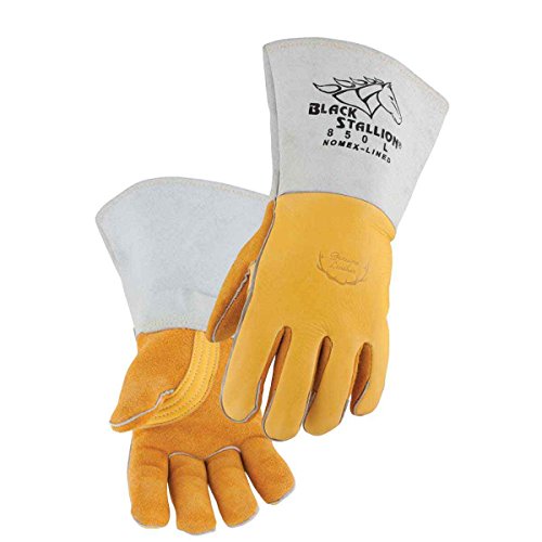 Revco 850M Flame Resistant Nomex Lined Elkskin Stick Welding Gloves M #TOP3