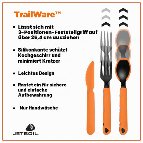 Jetboil Trailware Campingutensilien-Set, Orange/Schwarz, TRLWR – Ansicht 3