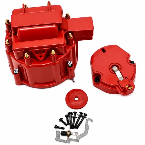 Performance Red Male HEI Distributor Cap & Rotor Replacement Kits Fits for SBC BBC 305 350 454